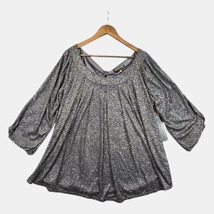 Chic Metallic Women's Blouse